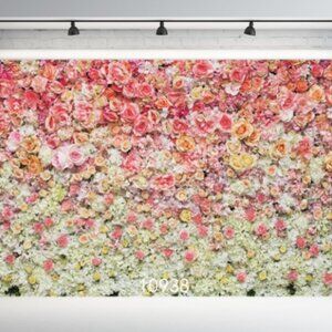 Floral Roses Photo Backdrop 10 ft x 8 ft cloth  10938